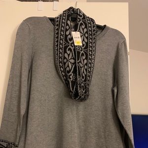 Black and grey sweater